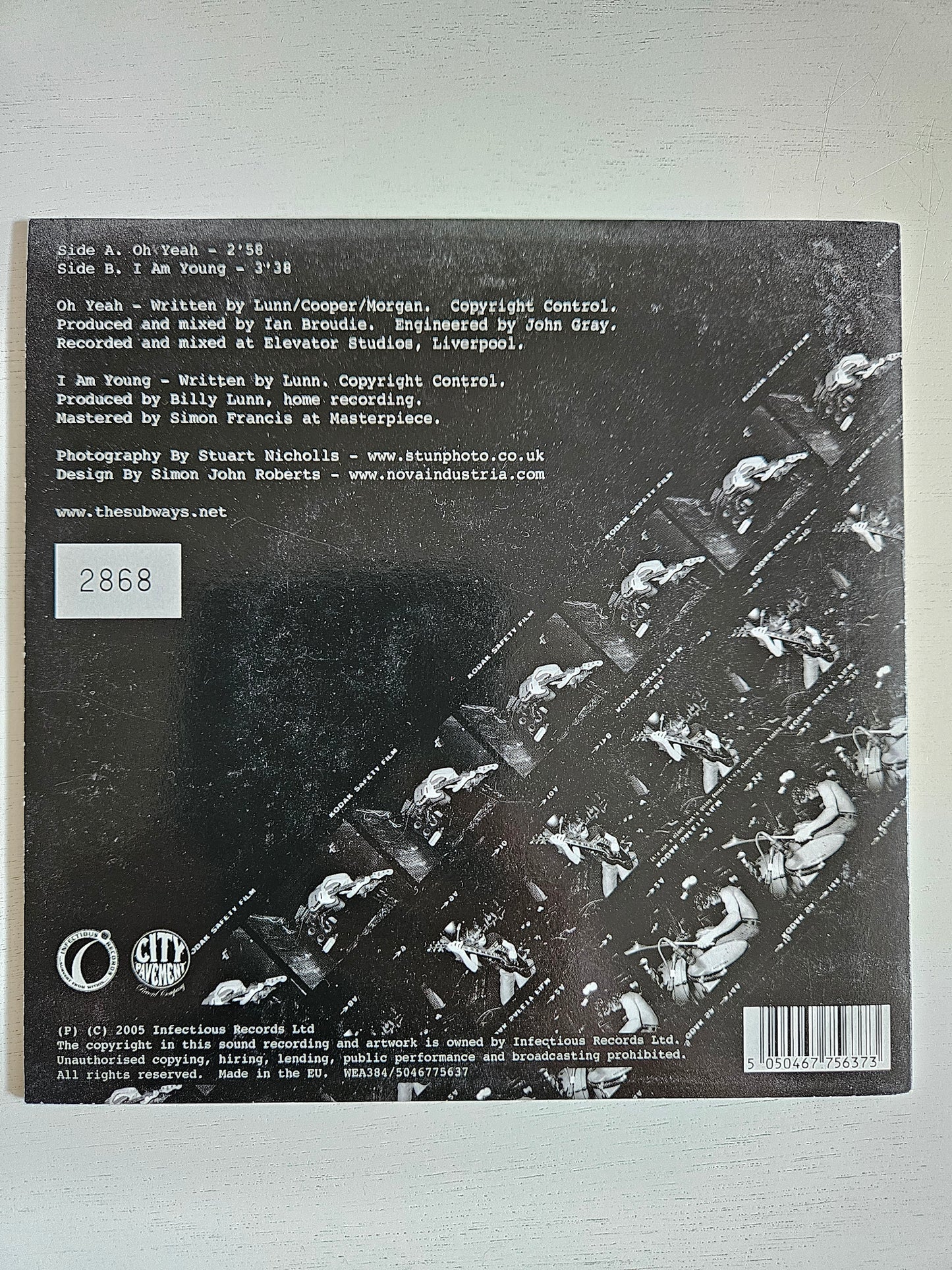 The Subways-Oh Yeah 7" vinyl