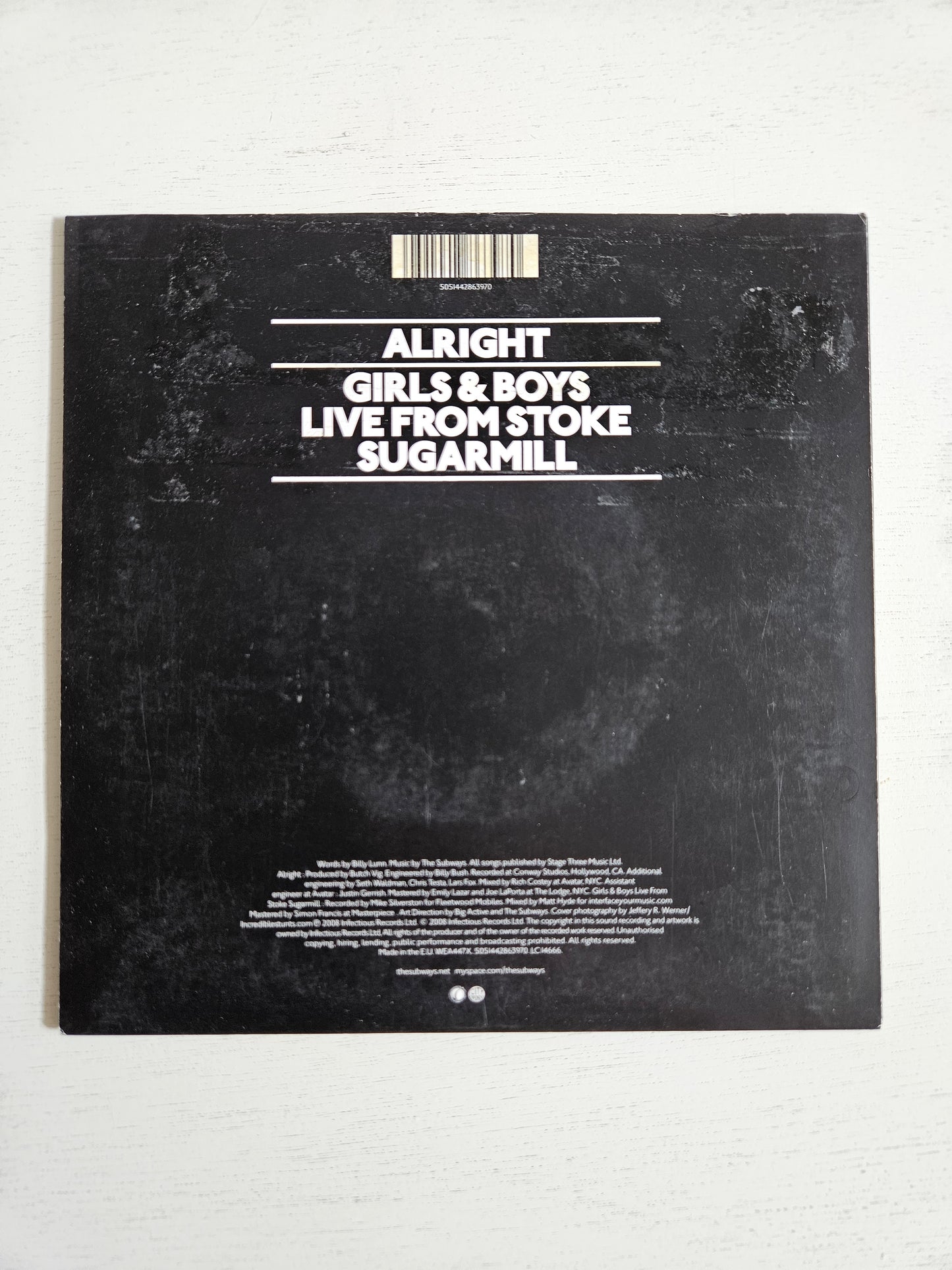 The Subways-Alright 7" vinyl